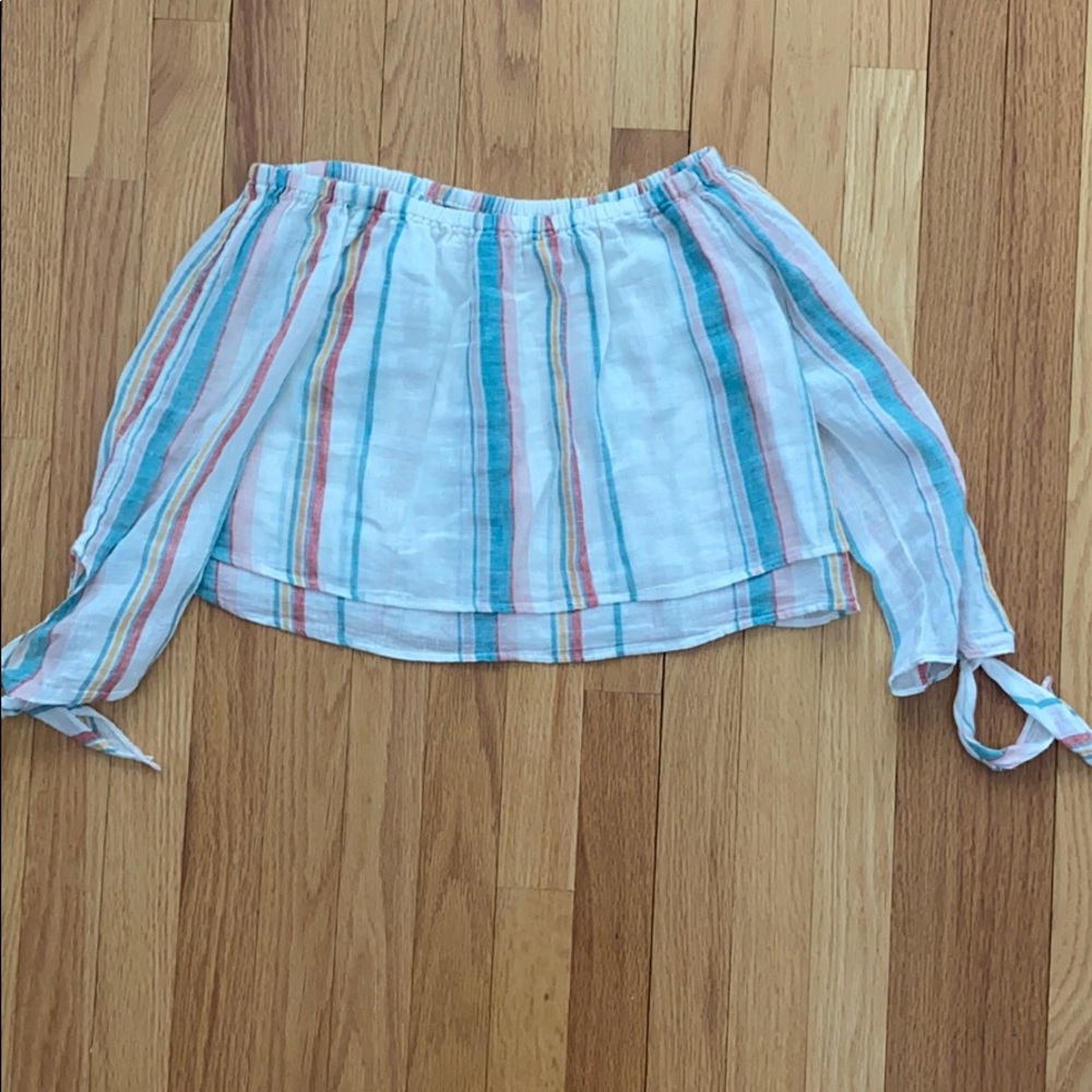 Off the shoulder cropped top